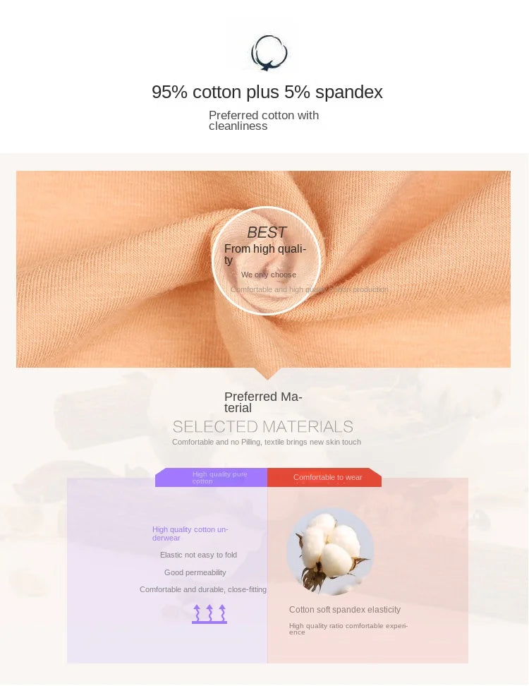 Cotton High-Waist Briefs - 4-Pack Multicolor Set