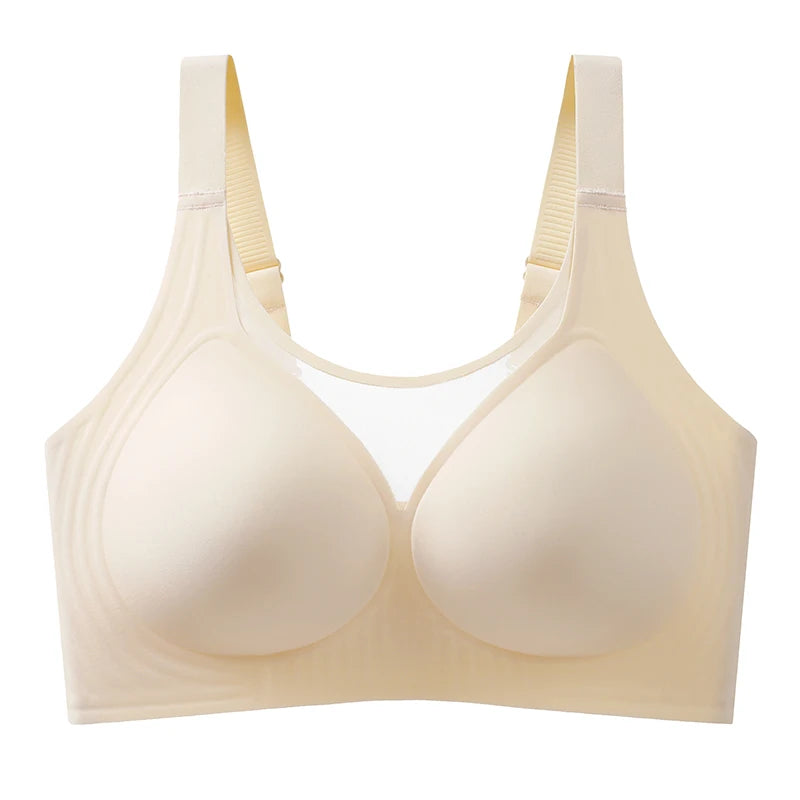 Plus-Size Wire-Free Lace Bra - Full Coverage & Support