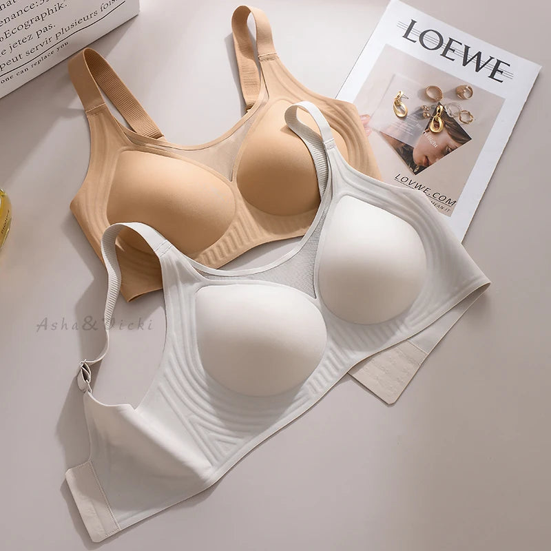 Plus-Size Wire-Free Lace Bra - Full Coverage & Support