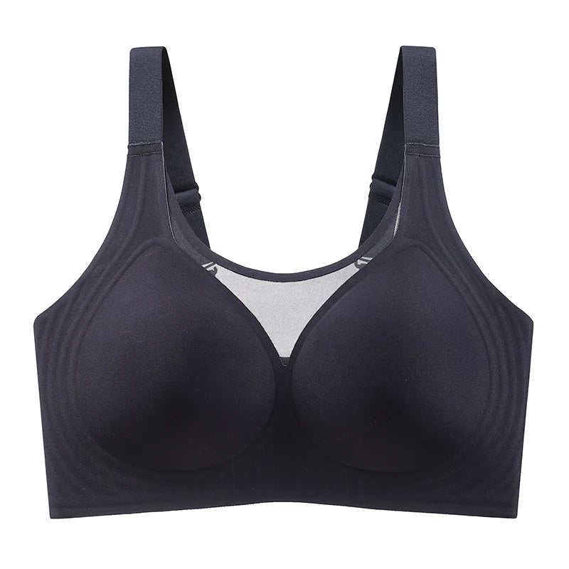 Plus-Size Wire-Free Lace Bra - Full Coverage & Support