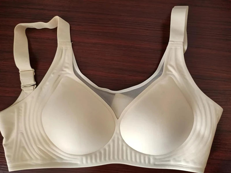 Plus-Size Wire-Free Lace Bra - Full Coverage & Support