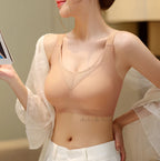 Plus-Size Wire-Free Lace Bra - Full Coverage & Support