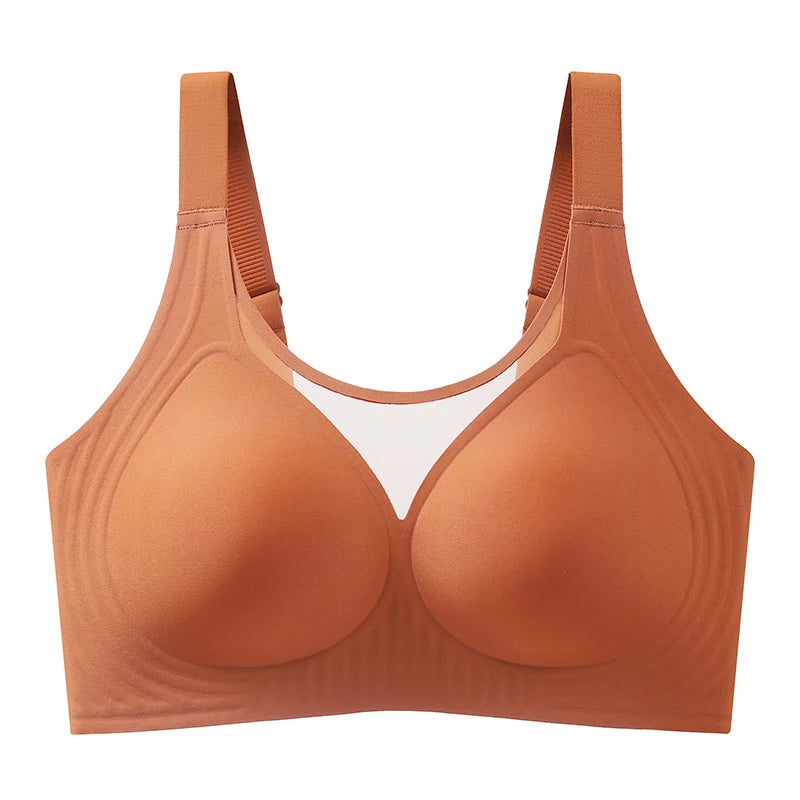 Plus-Size Wire-Free Lace Bra - Full Coverage & Support