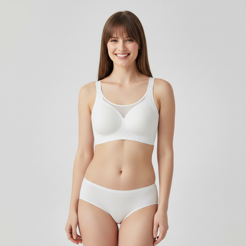Plus-Size Wire-Free Lace Bra - Full Coverage & Support