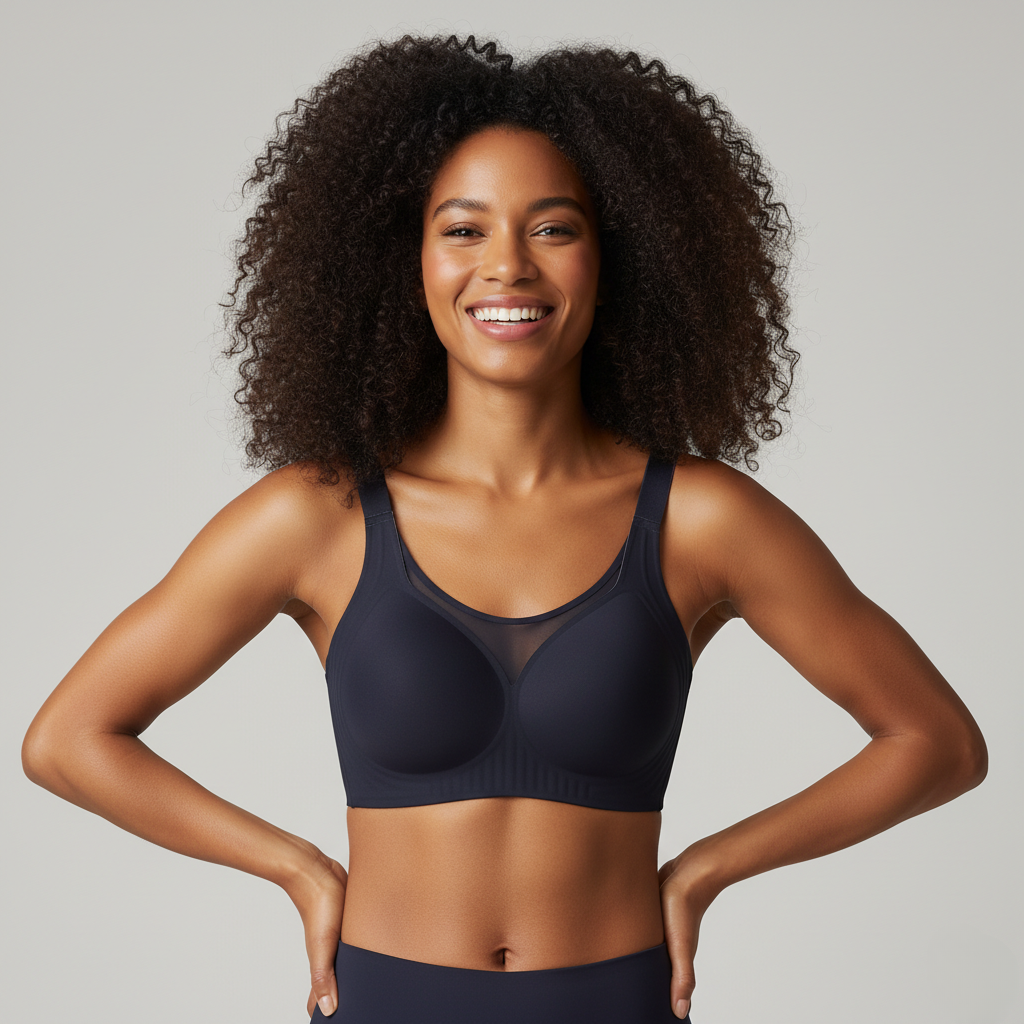 Plus-Size Wire-Free Lace Bra - Full Coverage & Support